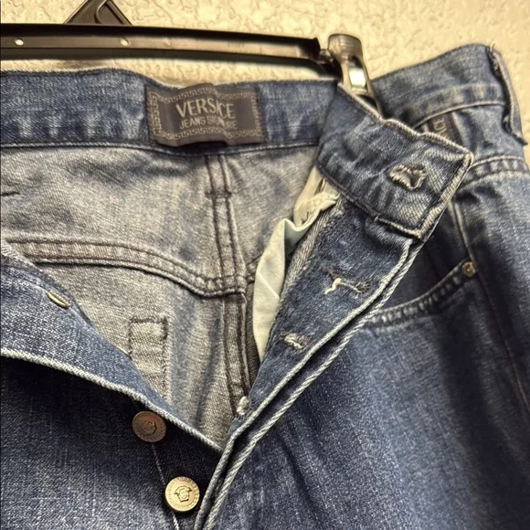 Versace Blue Straight Jeans Classic Denim